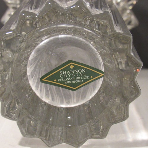 Shannon Crystal Designs of Ireland, Art-Deco-Stil, handgeschnittene schwere Kristallvase - Bild 16 von 16