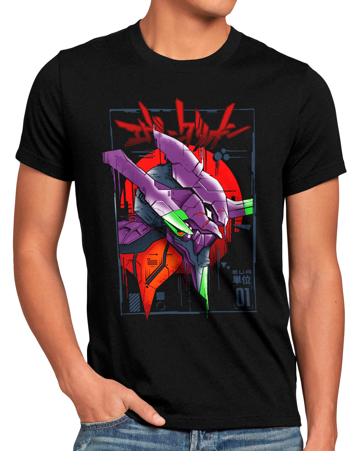 Evangelion 01 Camiseta Hombre Shinji Tokyo3 Neon Genesis