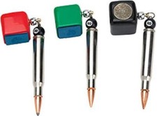 Silver Bullet Pocket Chalker with Master Chalk - Billiard Pool Cue Tip Tool