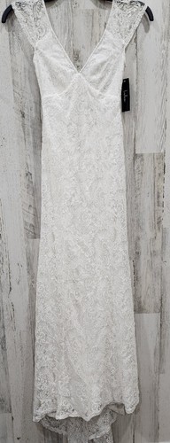 LULUS Everlasting Love Story White Lace Cap Sleeve Mermaid Maxi Dress Size XS** - Bild 2 von 18