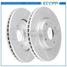 Front Brake Discs Rotors For 2008 2009 2010 2011 Ford Focus Drilled+Slotted