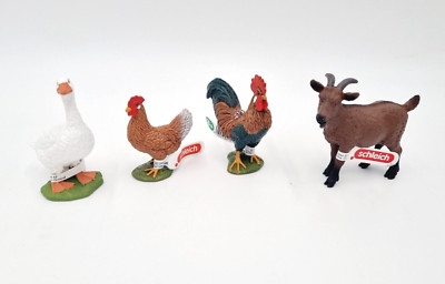 Schleich Bauernhof Tiere Farm Ziege Hühner Hahn Gans NEU