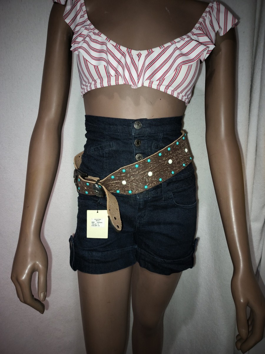 APARTMENT DISTRESSED STATEMENT LEATHER BELT. TURQUOISE and  display picture 1