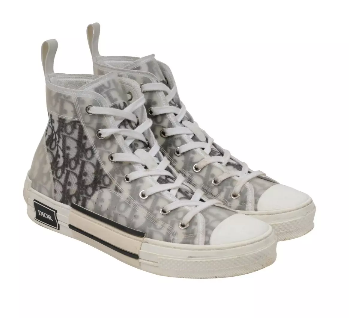 Baskets montantes homme Dior B23 taille EU42 US9 noir blanc logo oblique baskets