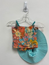Carter's SIZE 5 Orange Blue/Pink Flowers Girl's Swimsuit