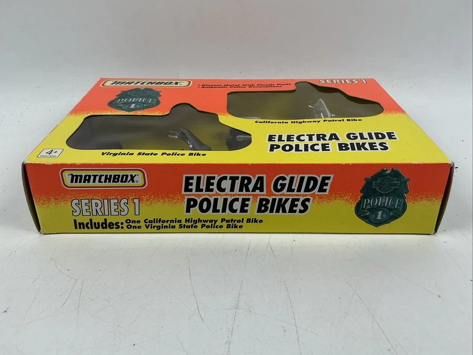 Matchbox Series 1 #76254 Electra Glide Police Bikes Virginia St & California HP - Image 2 of 4