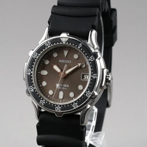 SEIKO Vintage 1998 Diver SCUBA 5H25-6030 Men's 39mm Watch New Battery New Band