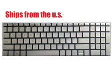 For HP Pavilion 15-eg2073cl 15-eg3053cl US Silver Keyboard Original Non-Backlit