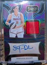 2025 Select WNBA Stefanie Dolson Purple Prizm Patch Auto /99 Mystics Autograph