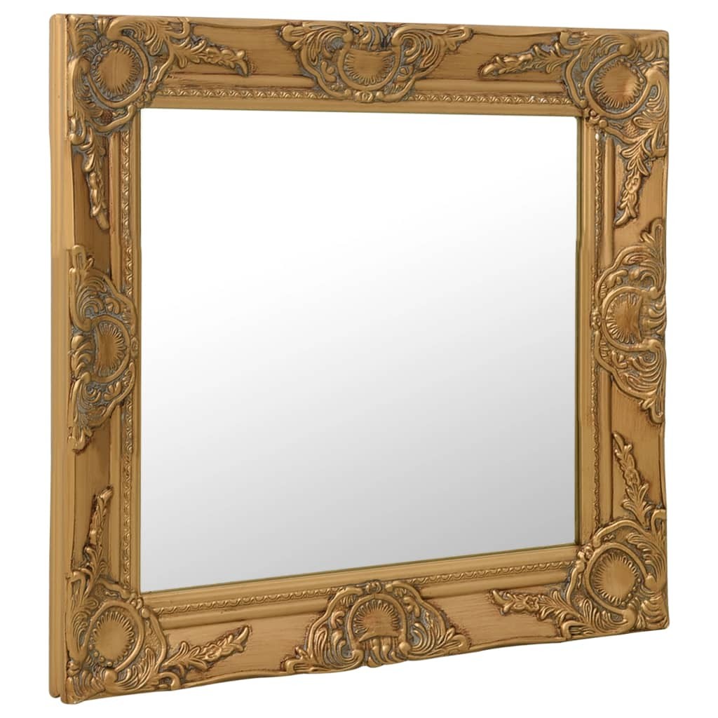 vidaXL Specchio da Parete Stile Barocco 60x60 cm Oro