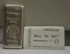 Vintage Heraeus 10 oz .999+ Poured Silver Bar #JB05792