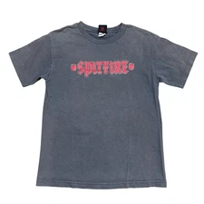 Vintage Spitfire Wheels Logo Ride The Fire T Shirt Men's Small Y2K Skater