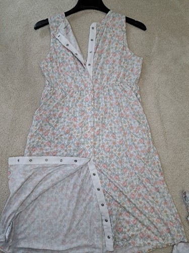 Labor Gown+Robe Nursing Postpartum Sleep Hospital Set Motherhood S/M - Picture 7 of 9