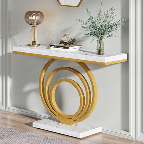 Tribesigns 41-Inch Gold Entryway Table, Modern Console Table Narrow Long, Con... - Picture 4 of 9