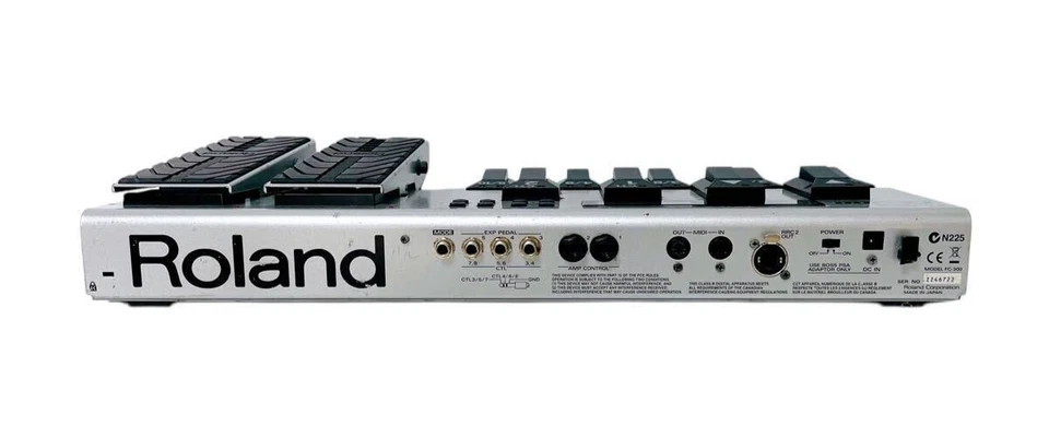 Controlador de pie Roland FC-300 MIDI pedalera adaptador probado batería OK Japón Foto 4 de 4