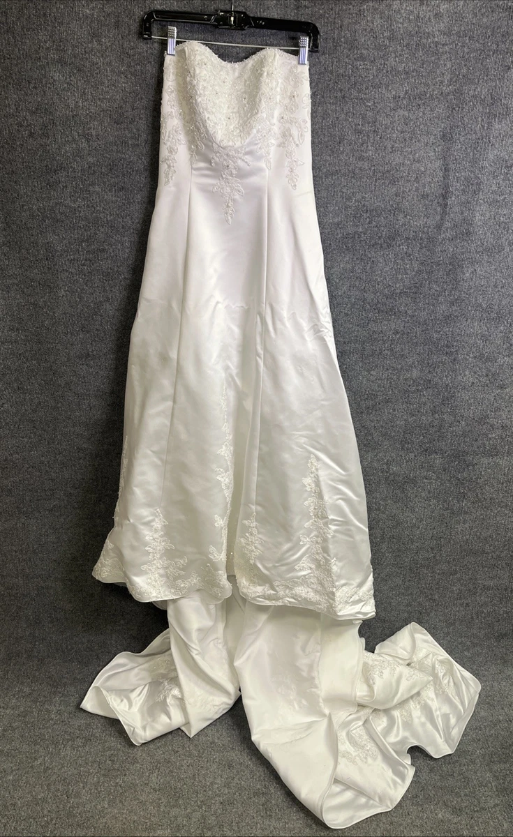 Embroidery A-Line David's Bridal Wedding Dresses for sale | eBay Embroidery A-Line David's Bridal Wedding Dresses for sale | eBay