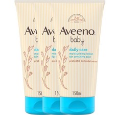 Image of Aveeno Baby Daily Care Moisturising Lotion 3 x 150ml