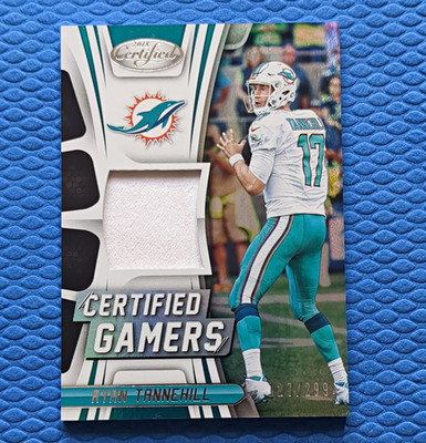 Panini Certified 2018 Ryan Tannehill Dolphins Certified Gamers Patch 127/299