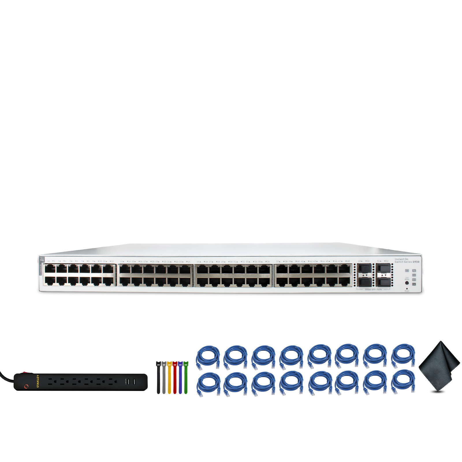 Комплект управляемых сетевых коммутаторов HPE Networking Instant 1930 с 48 портами, совместимый с PoE+