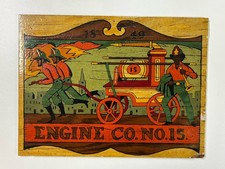 Vintage Hand Painted Wooden FireFighter Engine Company No.#15 SFFD Decorative