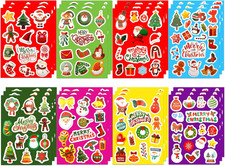 Christmas Stickers, 339 PCS 24 Sheets Merry Christmas Stickers for Cards Crafts