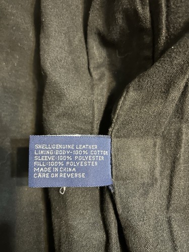 Structure Leather Jacket Mens Size L Black Zip Up Moto Casual vintage y2k - Picture 3 of 4