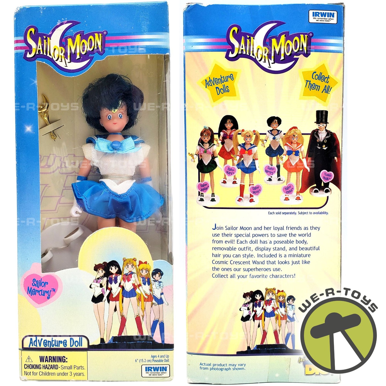 Sailor Moon sailor Mercury Anime Adventure Doll #34901 Irwin Toys 2000 NRFB