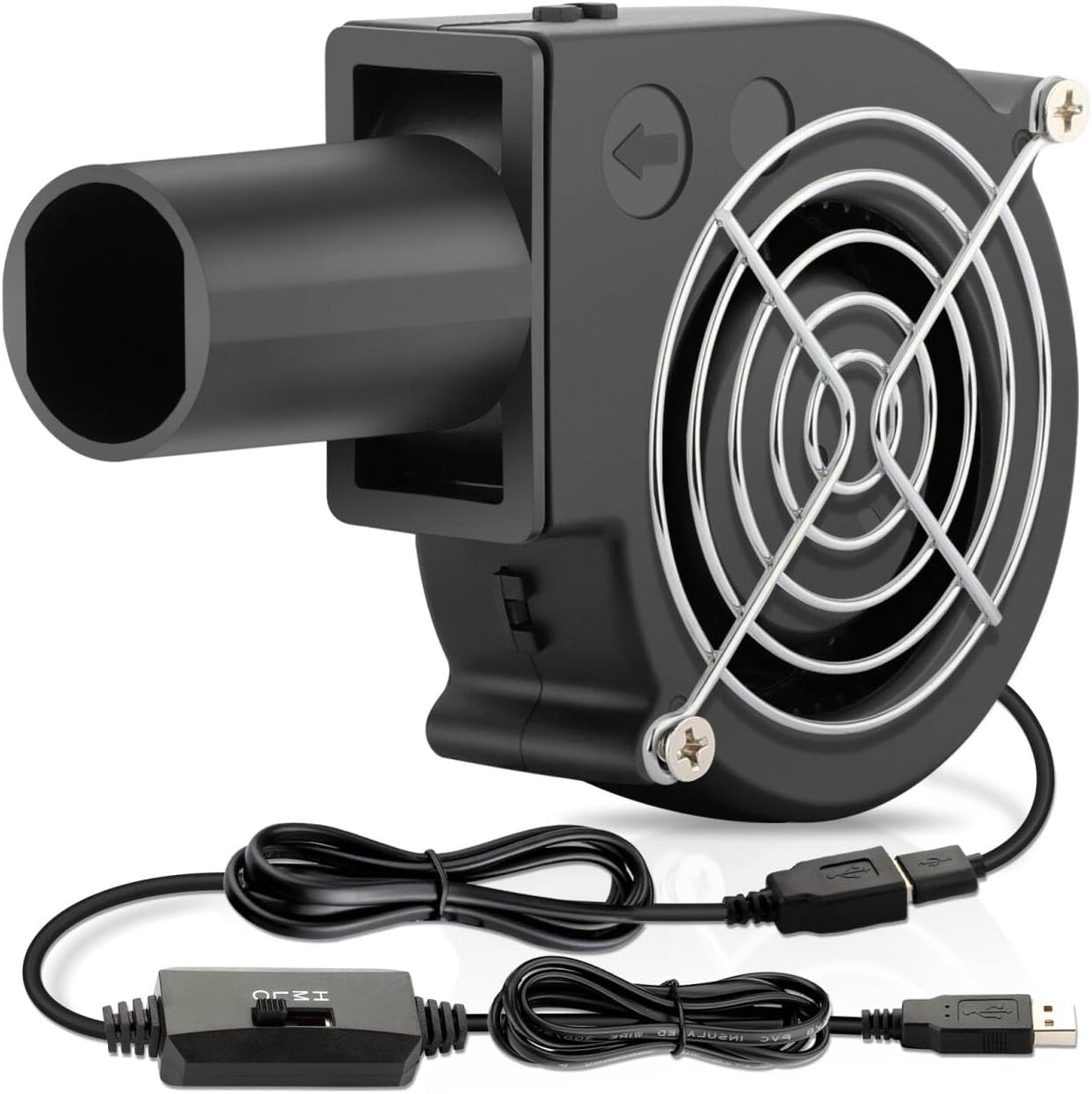 Wathai 97mm x 33mm Small Blower Fan 5V with Variable Speed Controller Black 