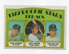 (a) 1972 Topps Baseball #79 Carlton Fisk, C. Cooper RC Rookie Card EX/NM. rookie card picture
