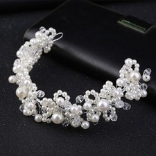 Pearls Headband for Girls Bridesmaid Hair Accessories Women Headdress