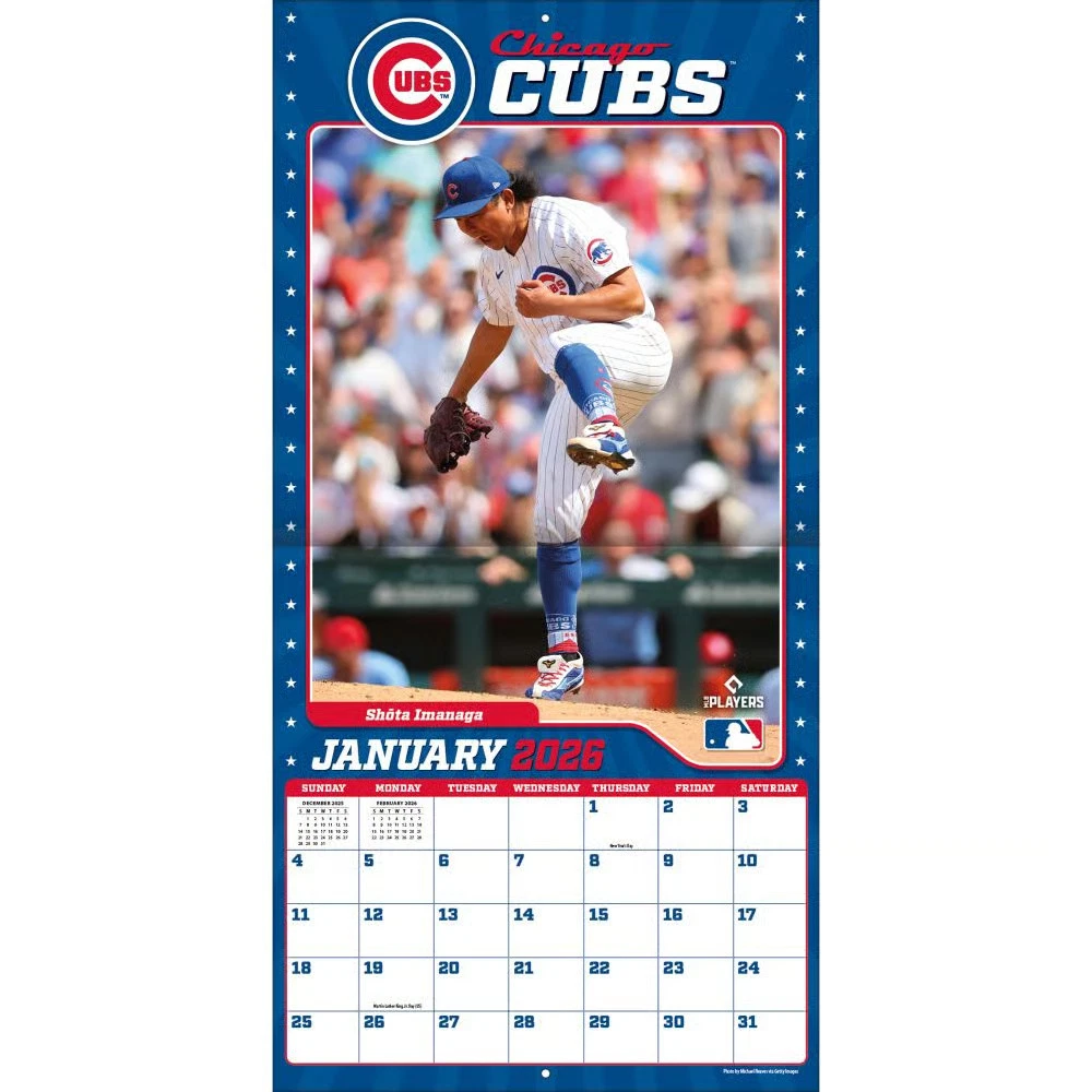 Chicago Cubs 2026 Wall Calendar