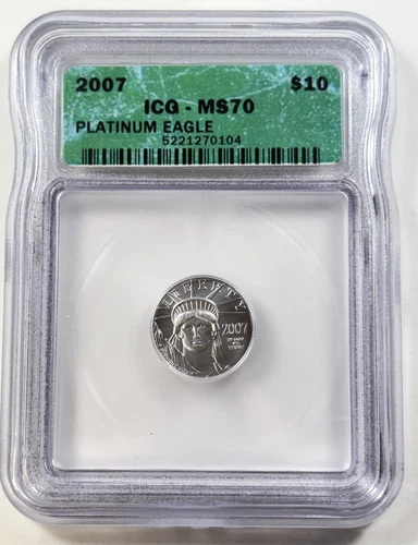Photo of a 2007 American Platinum Eagle from an eBay listing that sold on Jul 16, 2026