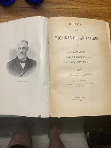 Civil War US Chickamauga Chattanooga Missionary Ridge Book Belknap Signed Auto