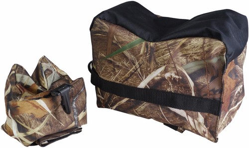 Front & Rear Rifle Air Gun Bench Rest Bag Hunting Target Swamper Camo E1650 - Picture 2 of 4