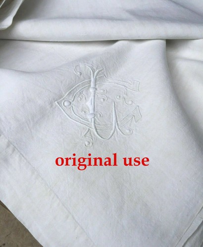 CE C E monogram stencil embroidery antique 5" LARGE copper metal initials letter - Picture 6 of 6