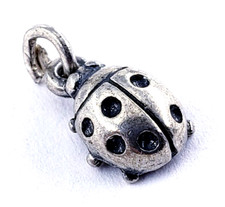 JAMES AVERY 925 Sterling Silver LADYBUG Charm Insect Beetle Ladybird Bug Tiny