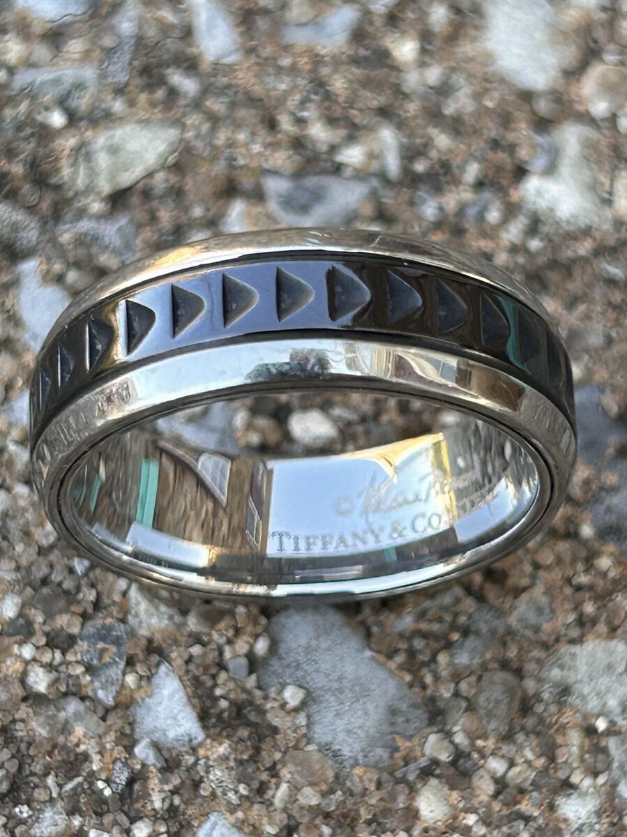 Tiffany & Co Steel Titanium Paloma Picasso Caliper 8mm Ring Tiffany & Co Steel Titanium Paloma Picasso Caliper 8mm Ring