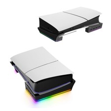 RGB Light Horizontal Charging Stand Mount for Playstation PS5 Slim Games Console