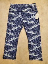 Spalding Studio Womens Activewear Leggings XL Blue NWT
