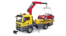 Bruder #03750 MAN TGS Tow Truck with Bruder Roadster and Light and Sound Module