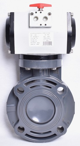 Spears Pneumatic Actuated Butterfly Valve 3" PVC EPDM 150PSI 41201J101-030 - Picture 2 of 6