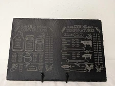 Custom Black Slate Kitchen Conversion and Temp Cutting Board 12x8 