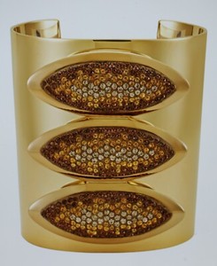 Authentic Swarovski Bracelet Cuff Evil Eyes Gold Plated 5511789 Size M €599