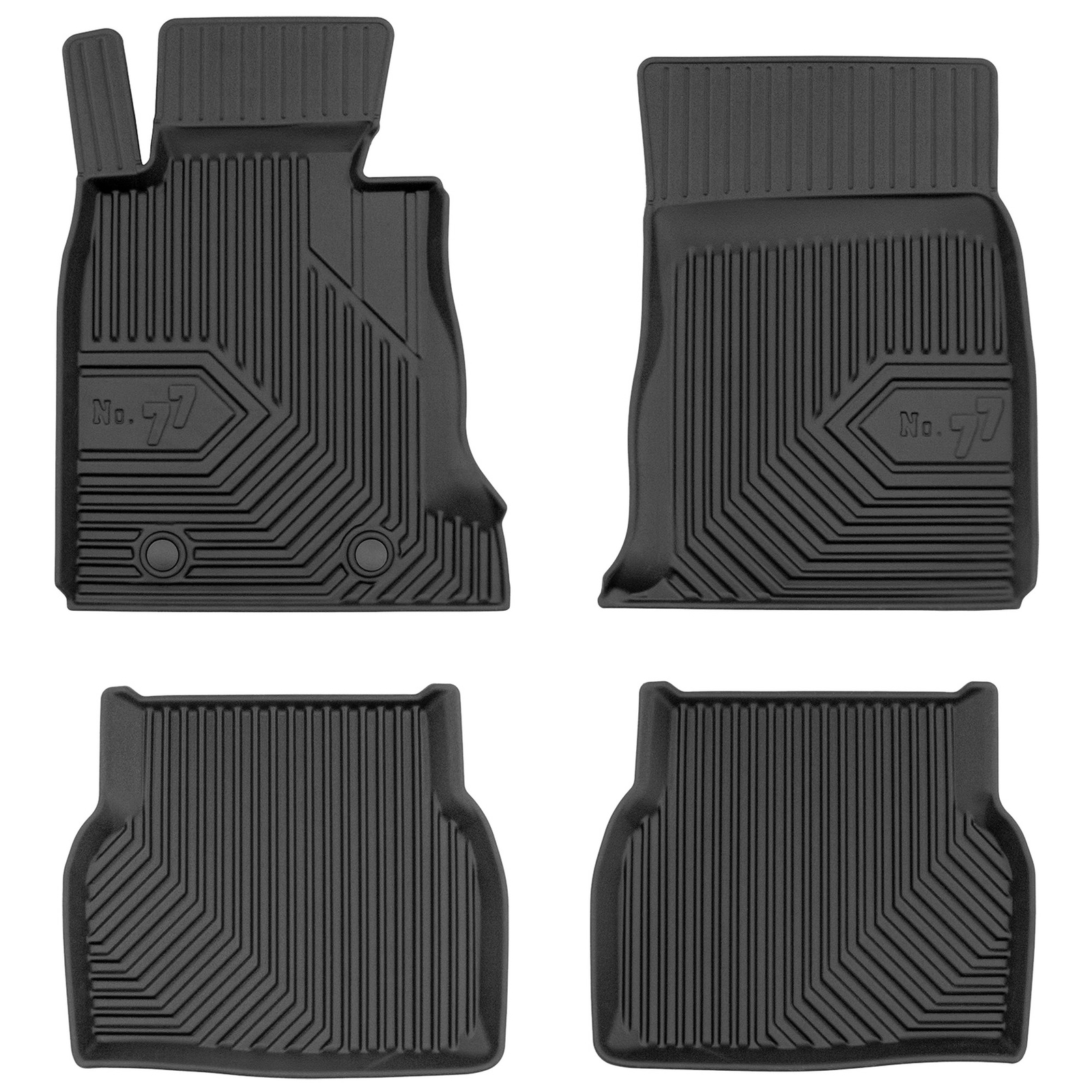Tapis de sol BMW Serie 5 E39 Frogum No.77 ensemble de protections 4 pièces TPE noir mat