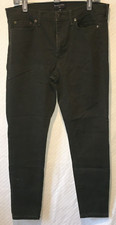 Ladies Banana Republic Black Button/Zip Stretchy Skinny Mid Rise Pants Size 10