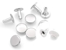 Flat Rivets Metal Single Cap Rivets Stud Round Cap Leather Craft Rivet Fasten...