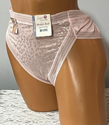 Secret Treasures Modern Brief Stretch Lace Pink 2XL - Picture 3 of 9