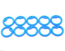 Pack of 10 Blue Color Military Army ID Dog Tag Rubber Silicone Silencers
