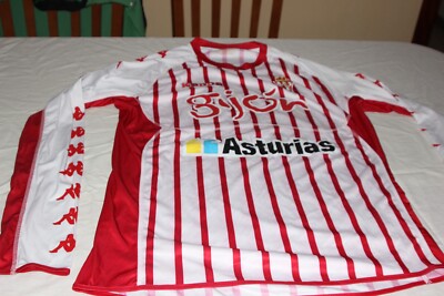 Sporting Gijon 2011 Kappa Long Sleeve Football Shirt T/L Asturias Advertising
