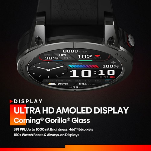 AMOLED GPS Sport Fitness Tracker Heart Monitor For Zeblaze Stratos 3 Smart Watch - Picture 13 of 16